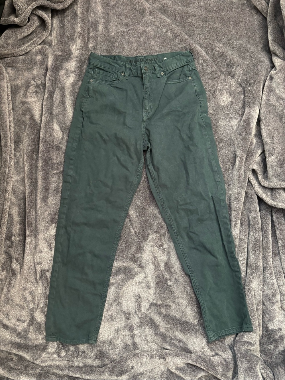 American Eagle Outfitters Slim Straight Jeans in Forest Green